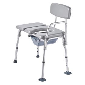 Bedside Commode Chair, 500 lbs Weight Capacity, 4-in-1 Portable Toilet and Raised Toilet Seat with Padded Seat and Backrest, Detachable 5L Bucket Bedside Commode Chair, 500 lbs Weight Capacity, 4-in-1 Portable Toilet and Raised Toilet Seat with Padded Seat and Backrest, Detachable 5L Bucket