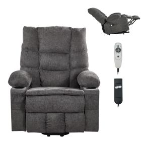 Power Lift Recliner Chair, Large Electric Lift Chair with Heat and Massage for Elderly, Infinite Position Adjustment, Chenille Fabric Power Lift Recliner Chair, Large Electric Lift Chair with Heat and Massage for Elderly, Infinite Position Adjustment, Chenille Fabric